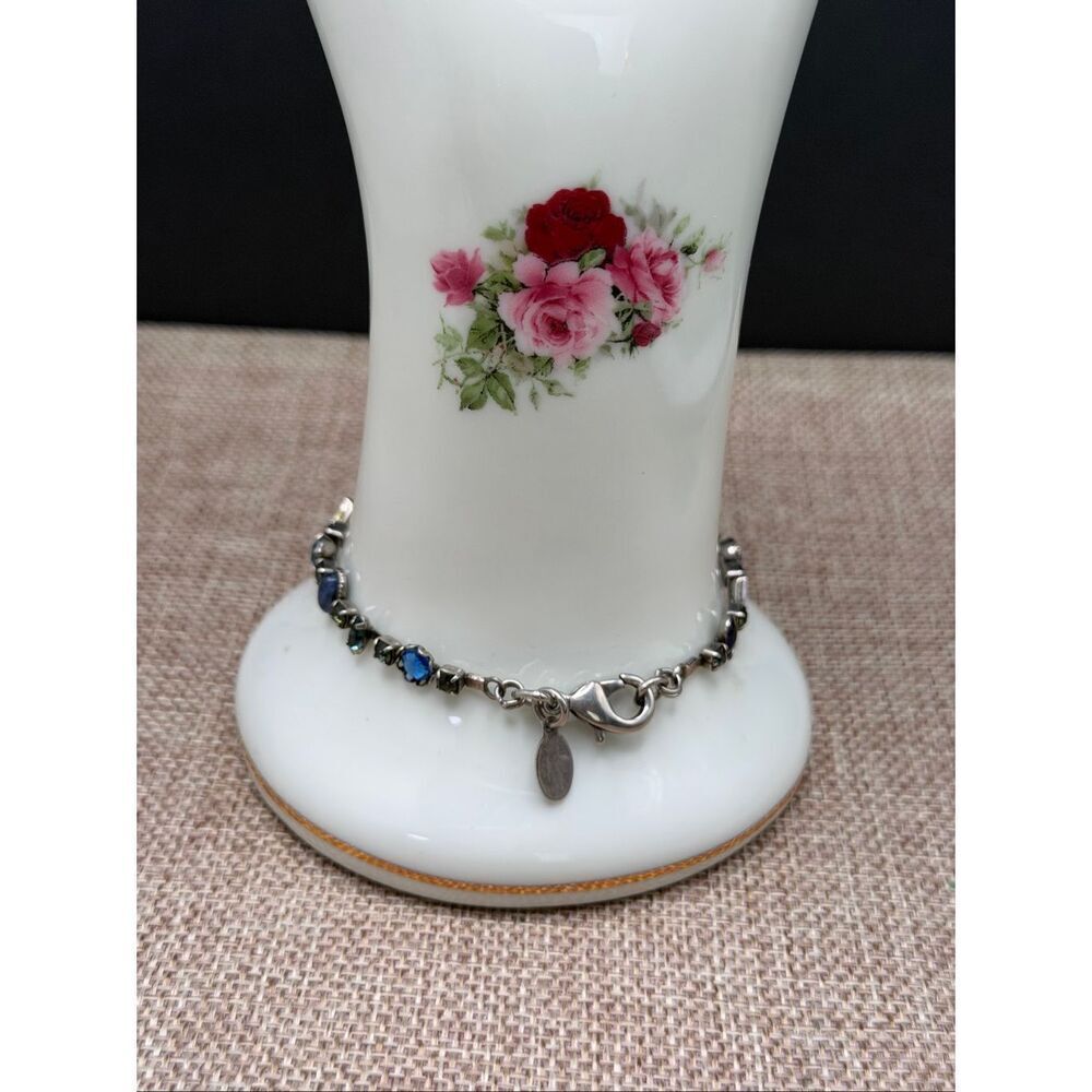 Sorrelli Blue Crystal & Mixed Stone Bracelet – Adjustable